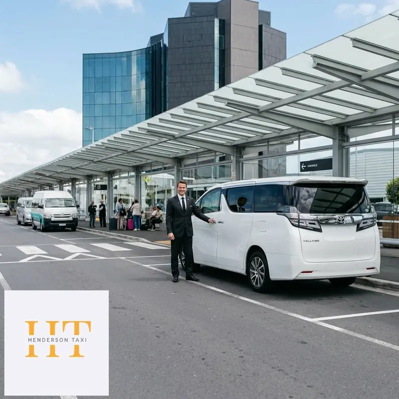 Premium Toyota Vellfire 6-seater minivan for private Auckland Airport transfers. Clean modern van with family and luggage.